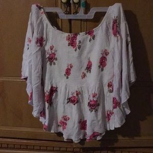 Cute floral off shoulder blouse